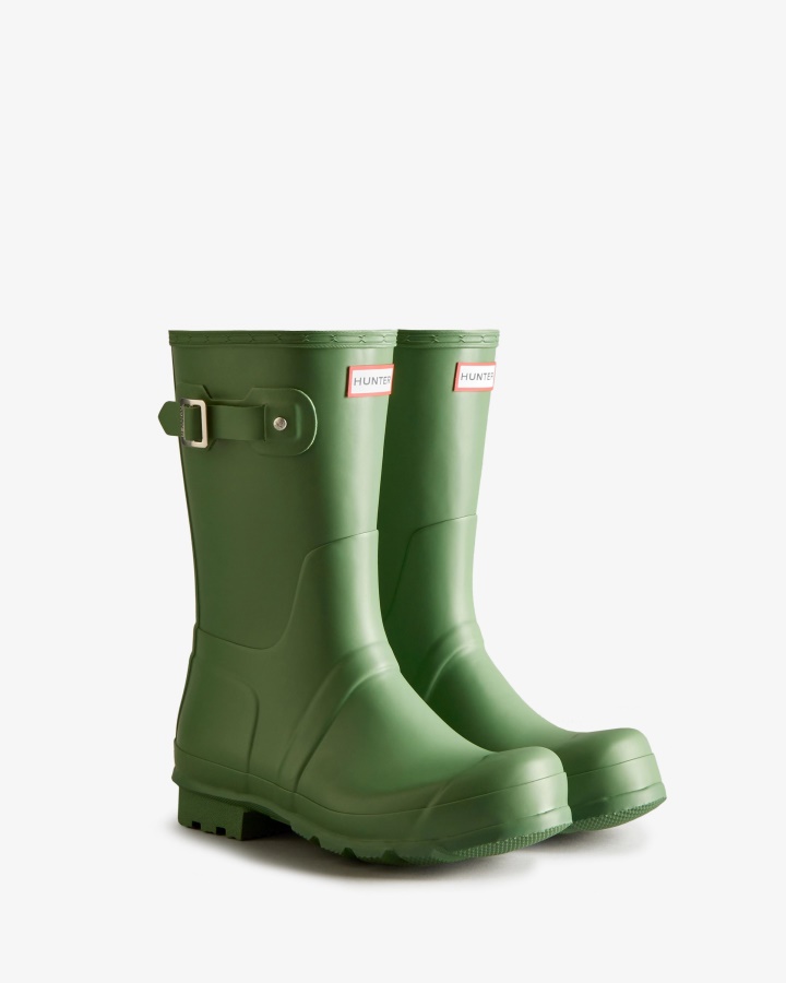 Botas De Lluvia Cortas Originales Para Hombre Hunter Fall Green