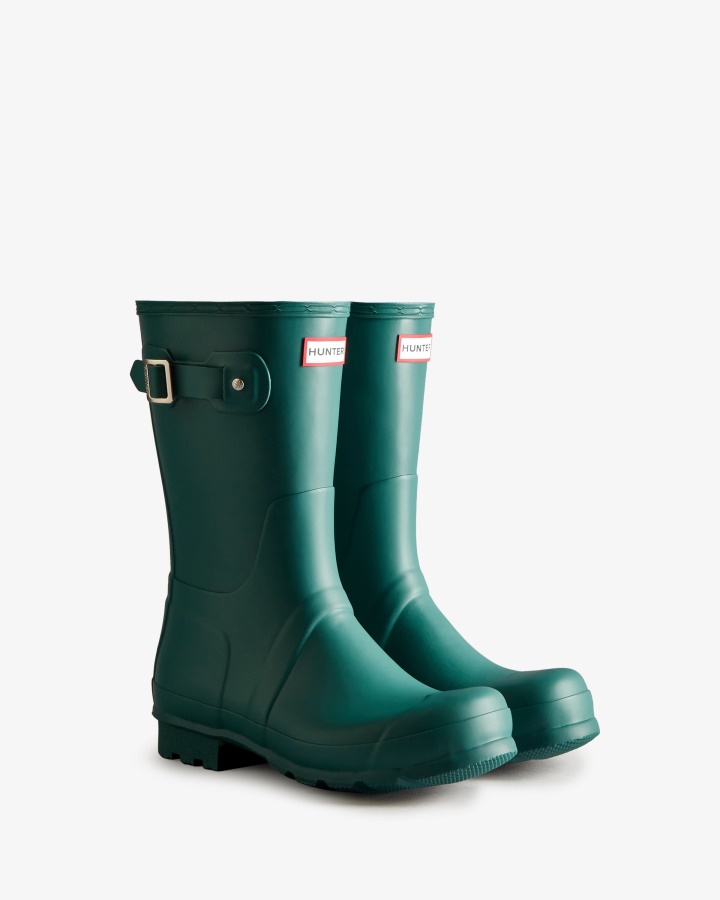 Botas De Lluvia Cortas Originales Para Hombre Hunter Loch Awe Azul