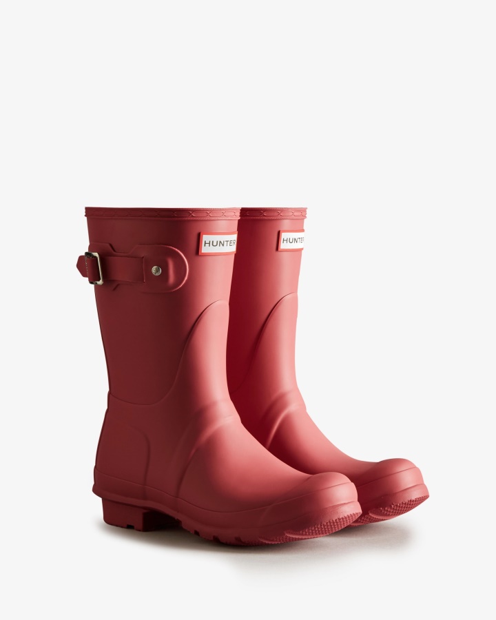 Botas De Lluvia Cortas Originales Para Mujer Hunter Glenmore Rose