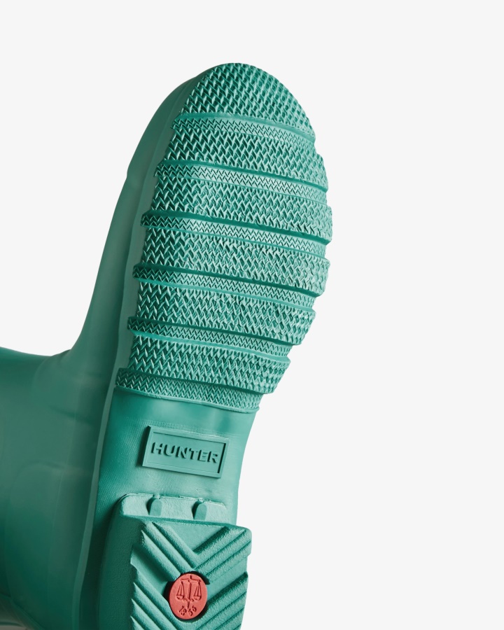 Botas De Lluvia Cortas Originales Para Mujer Hunter Verde Azulado Thaw