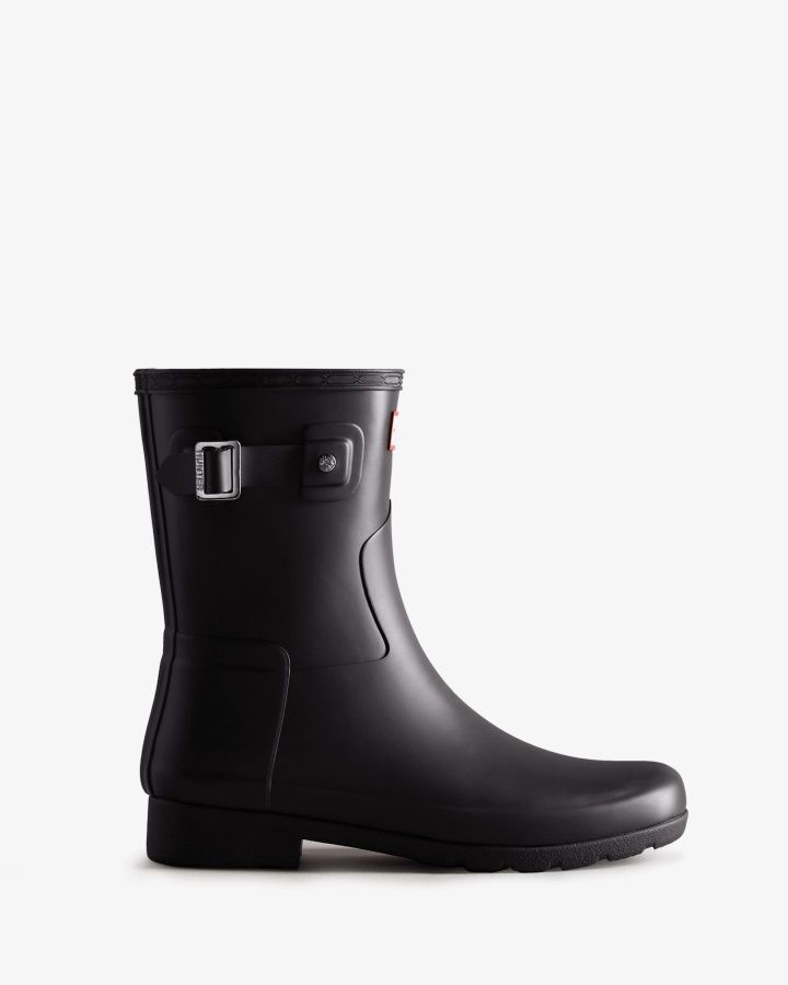 Botas De Lluvia Cortas Slim Fit Para Mujer Hunter Negras