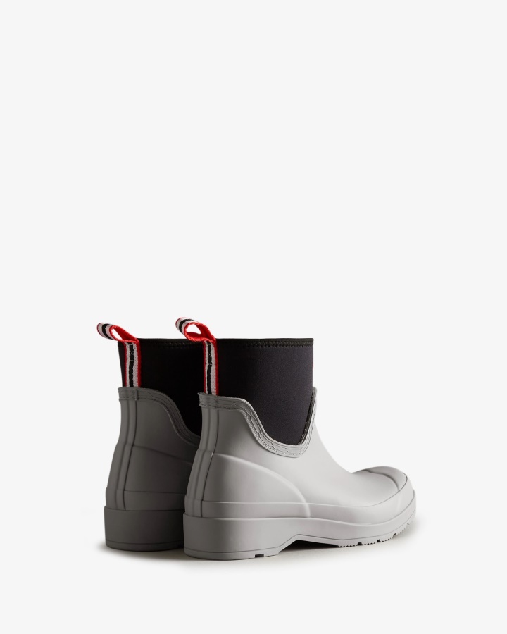 Botas De Lluvia De Neopreno Hunter Play Short Para Mujer Steall Gris Claro