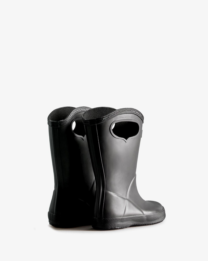 Botas De Lluvia Hunter Kids First (18 Meses-8 Años) Con Asa Negra