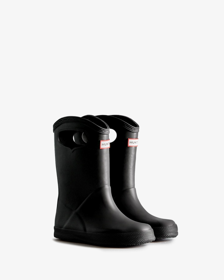 Botas De Lluvia Hunter Kids First (18 Meses-8 Años) Con Asa Negra