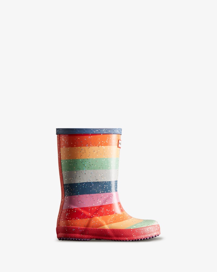 Botas De Lluvia Hunter Kids First (18 Meses-8 Años) Glitter Rainbow Multicolor