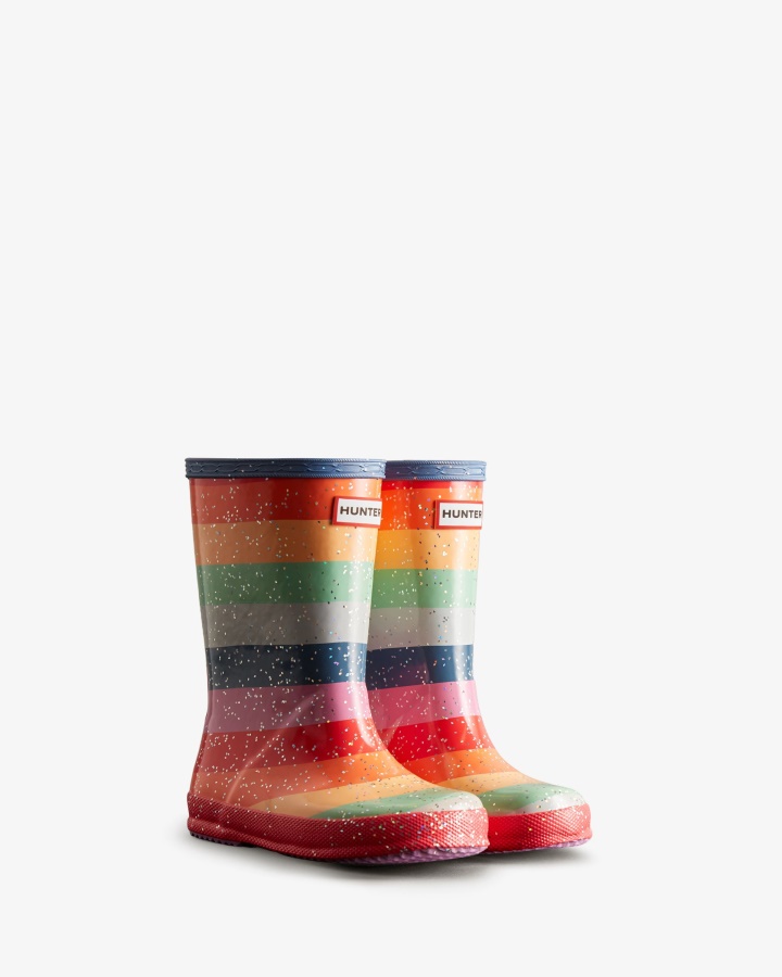 Botas De Lluvia Hunter Kids First (18 Meses-8 Años) Glitter Rainbow Multicolor