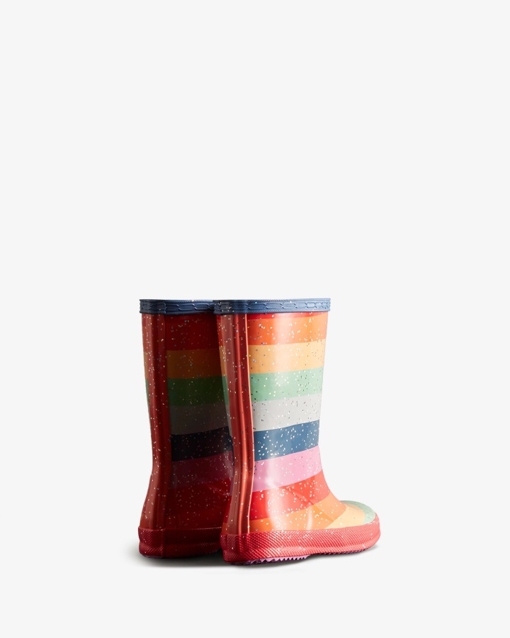 Botas De Lluvia Hunter Kids First (18 Meses-8 Años) Glitter Rainbow Multicolor