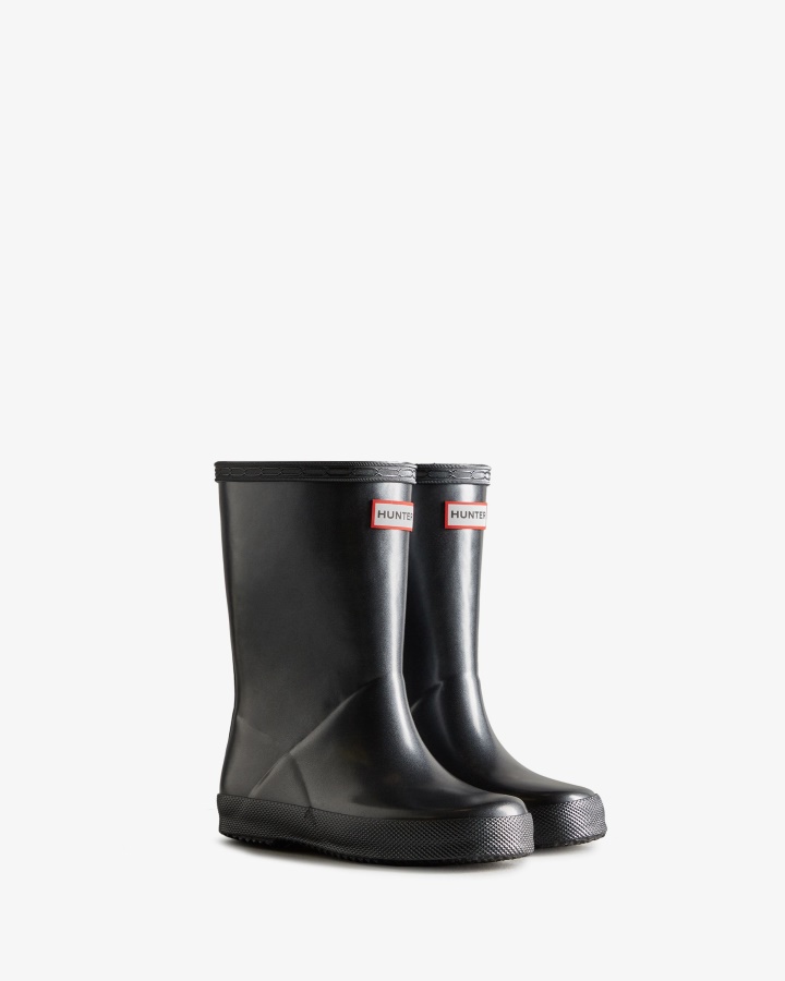Botas De Lluvia Hunter Kids First (18 Meses-8 Años) Nebula Negro