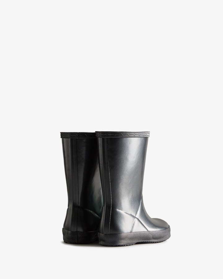 Botas De Lluvia Hunter Kids First (18 Meses-8 Años) Nebula Negro