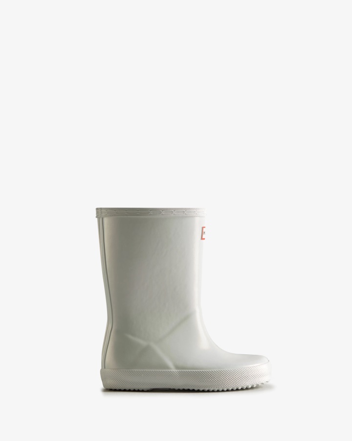 Botas De Lluvia Hunter Kids First (18 Meses-8 Años) Nebula Plata