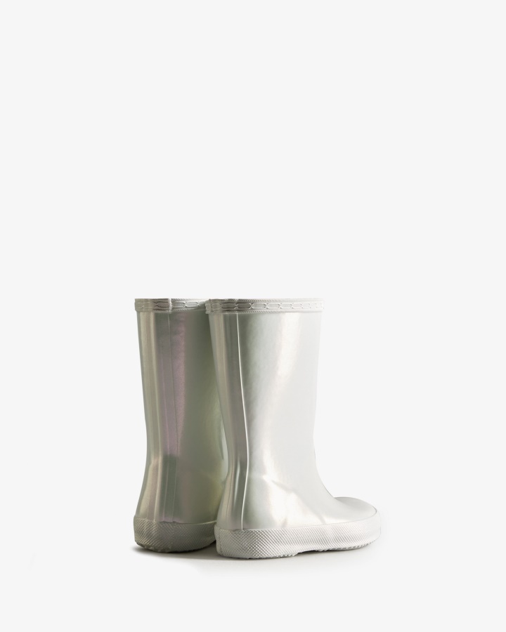 Botas De Lluvia Hunter Kids First (18 Meses-8 Años) Nebula Plata