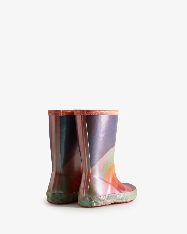 Botas De Lluvia Hunter Kids First (18 Meses-8 Años) Nebula Rainbow