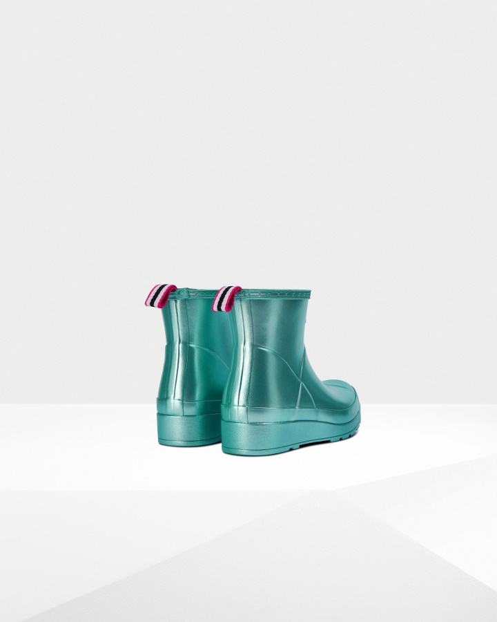 Botas De Lluvia Hunter Mujer Play Short Nebula Abeto Azul