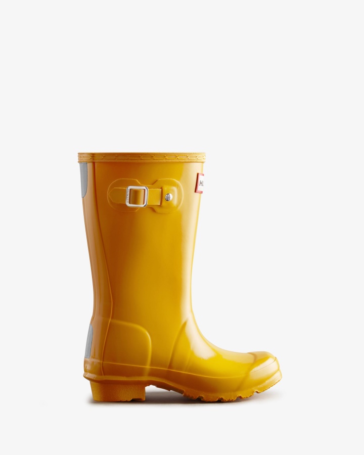 Botas De Lluvia Hunter Original Big Kids (5-11 Años) Gloss Amarillo