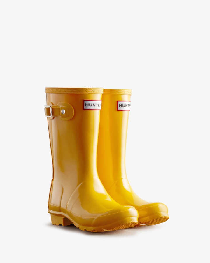 Botas De Lluvia Hunter Original Big Kids (5-11 Años) Gloss Amarillo