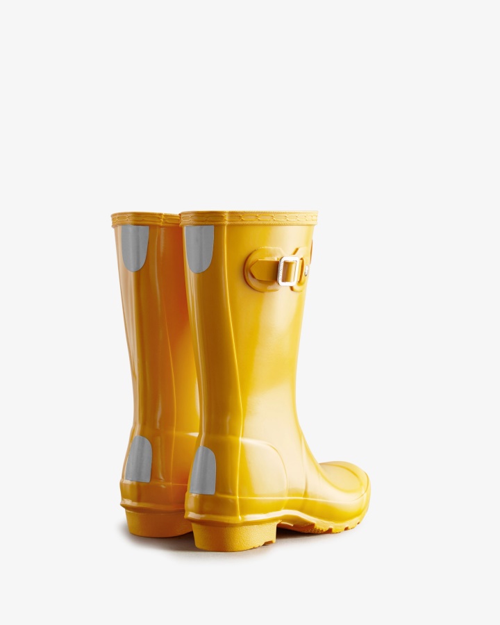 Botas De Lluvia Hunter Original Big Kids (5-11 Años) Gloss Amarillo