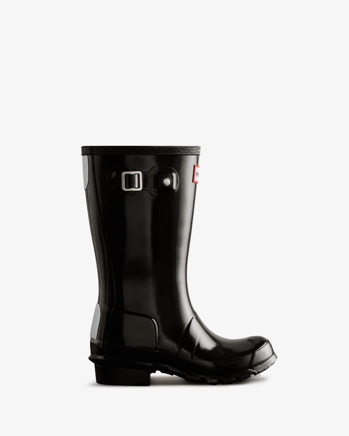 Botas De Lluvia Hunter Original Big Kids (5-11 Años) Gloss Negro
