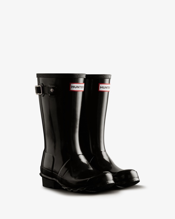 Botas De Lluvia Hunter Original Big Kids (5-11 Años) Gloss Negro