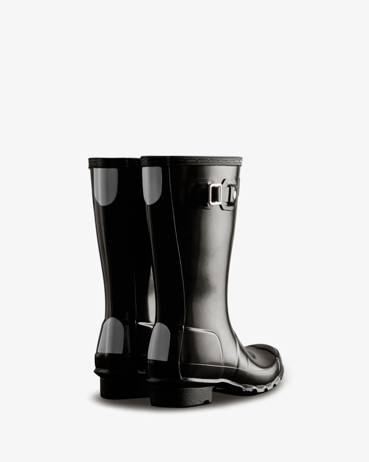 Botas De Lluvia Hunter Original Big Kids (5-11 Años) Gloss Negro