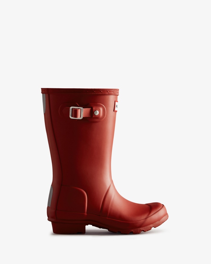 Botas De Lluvia Hunter Original Big Kids (5-11 Años) Rojo Militar