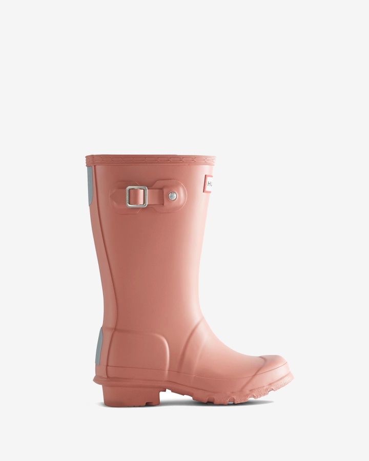 Botas De Lluvia Hunter Original Big Kids (5-11 Años) Rosa Rugoso