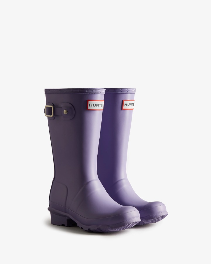 Botas De Lluvia Hunter Original Big Kids (5-11 Años) Violeta Iridiscente