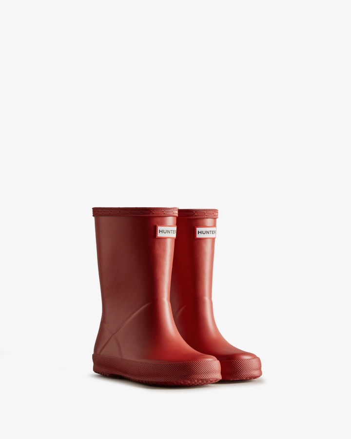 Botas De Lluvia Hunter Original Kids First (18 Meses-8 Años) Rojo Militar