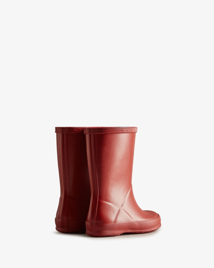 Botas De Lluvia Hunter Original Kids First (18 Meses-8 Años) Rojo Militar