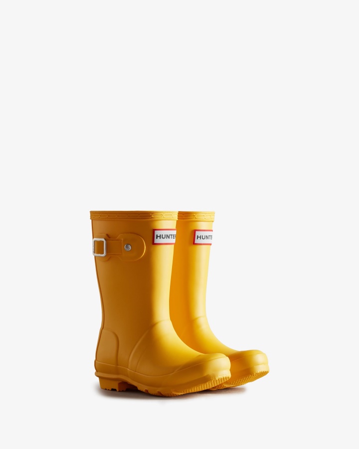 Botas De Lluvia Hunter Originales Para Niños Pequeños (2-6 Años) Amarillas