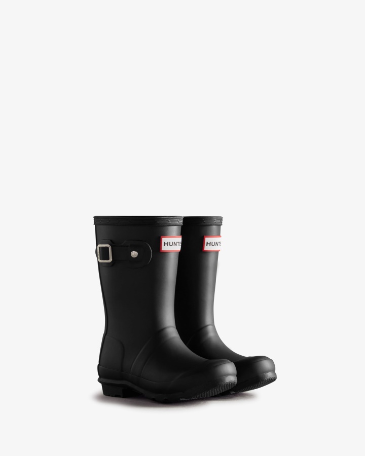 Botas De Lluvia Hunter Originales Para Niños Pequeños (2-6 Años) Negras