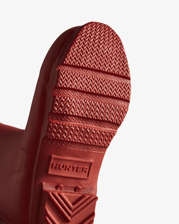 Botas De Lluvia Hunter Originales Para Niños Pequeños (2-6 Años) Rojo Militar