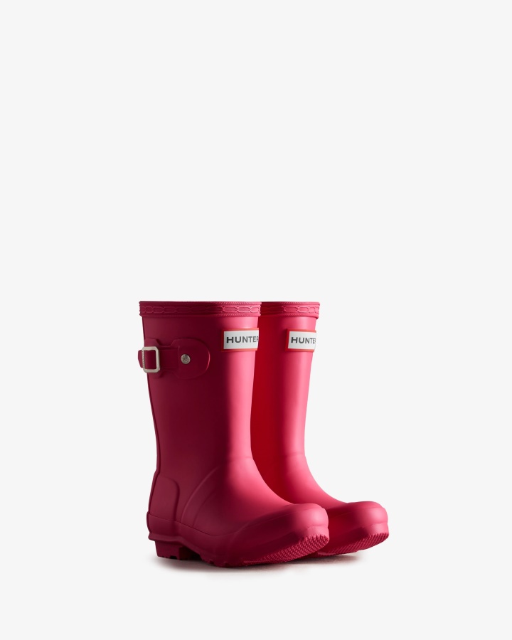 Botas De Lluvia Hunter Originales Para Niños Pequeños (2-6 Años) Rosa Brillante