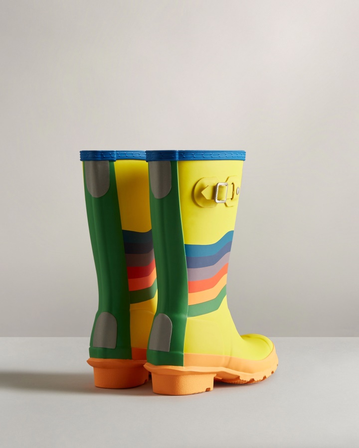 Botas De Lluvia Hunter Para Niños Grandes (5-11 Años) Con Movimiento Arcoíris Multicolor