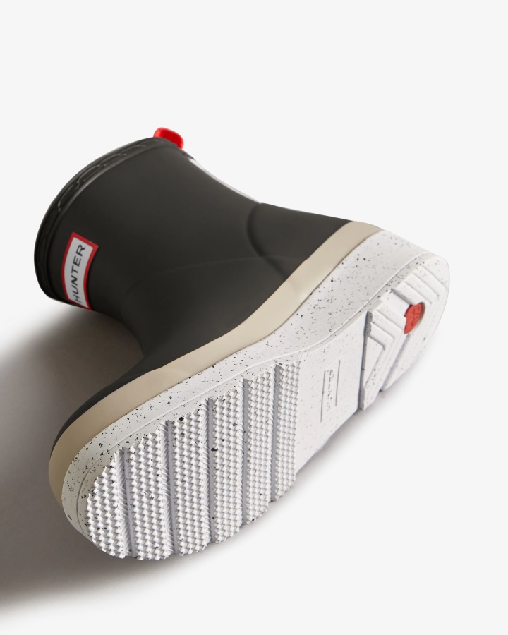 Botas De Lluvia Hunter Play Short Speckle Para Mujer Negro-steall Gris-spurrey