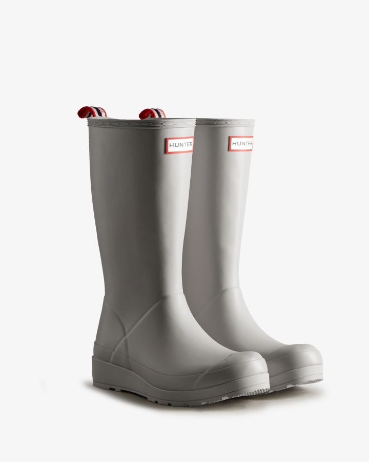 Botas De Lluvia Hunter Play Tall Para Mujer Gris Zinc