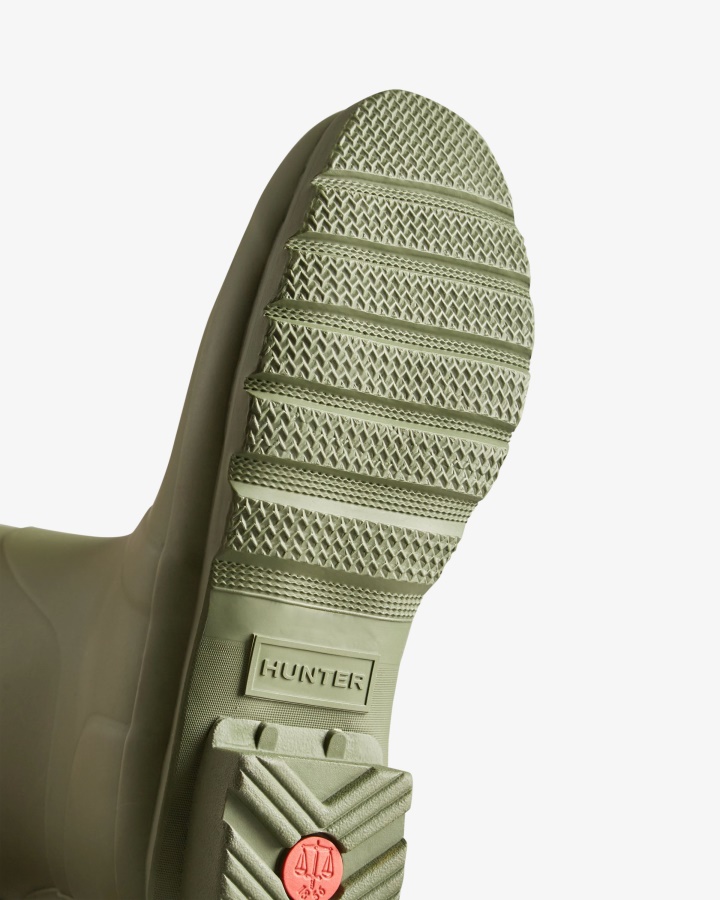 Botas De Lluvia Mujer Hunter Corta Espalda Ajustable Ismarken Oliva-ártico Verde Musgo