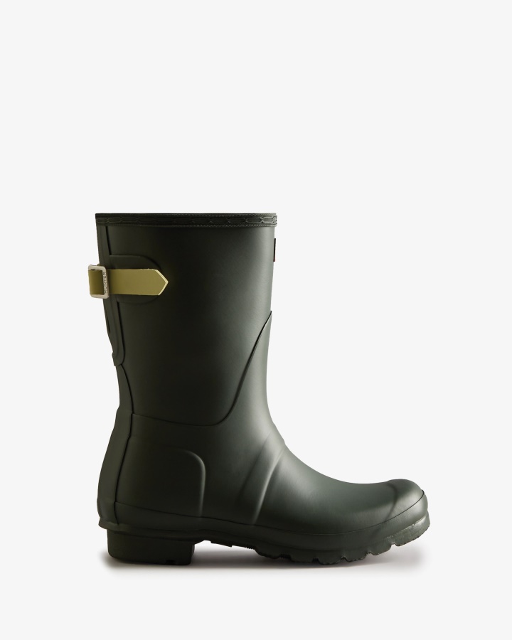 Botas De Lluvia Mujer Hunter Corta Espalda Ajustable Maa Green-wild Green