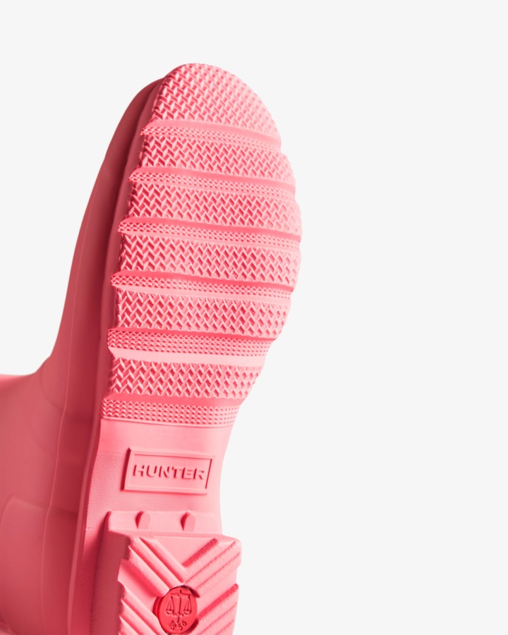 Botas De Lluvia Mujer Hunter Cortas Traseras Ajustables Pink Shiver