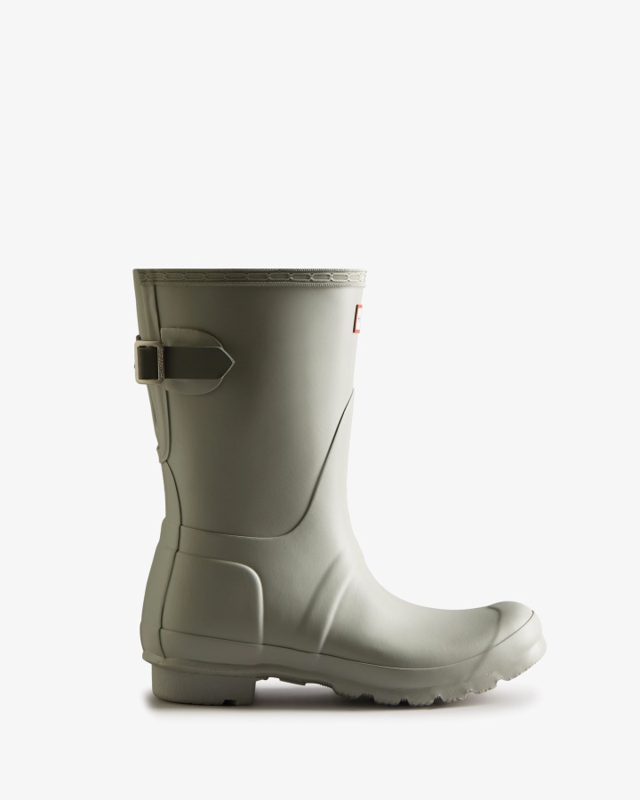Botas De Lluvia Mujer Hunter Espalda Corta Ajustables Gris Hielo-gris Urbano