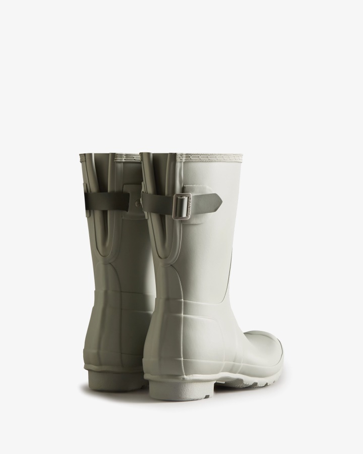 Botas De Lluvia Mujer Hunter Espalda Corta Ajustables Gris Hielo-gris Urbano