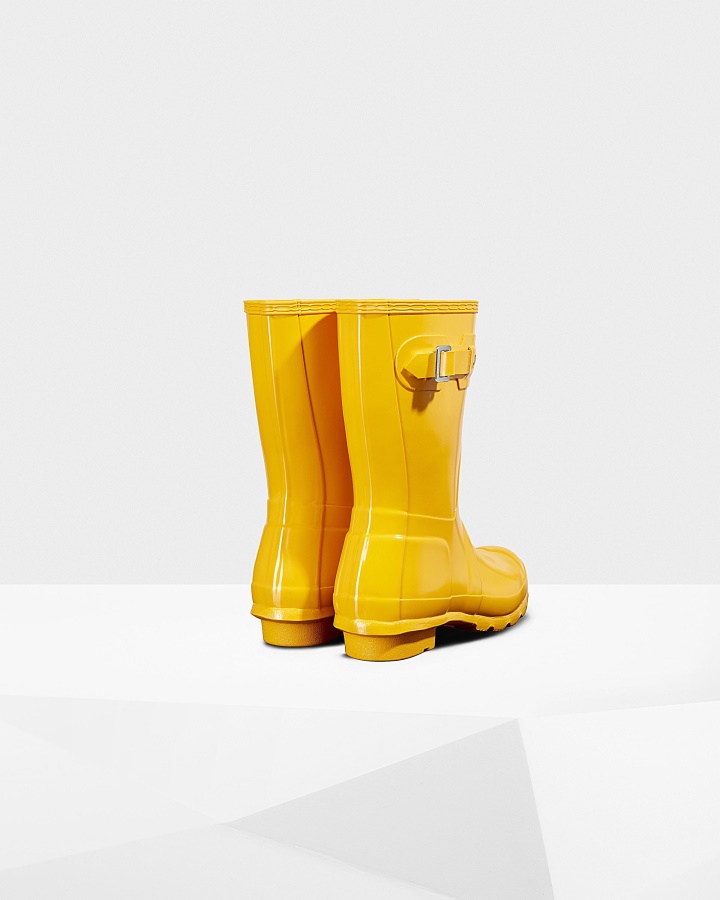 Botas De Lluvia Mujer Hunter Original Short Gloss Amarillo