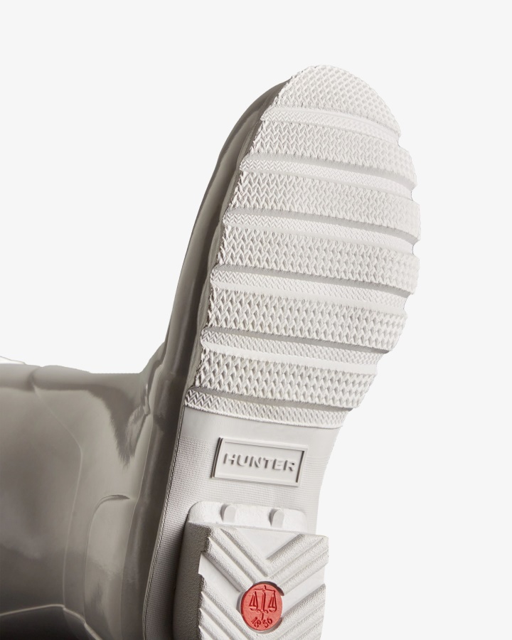 Botas De Lluvia Mujer Hunter Original Short Gloss Blanco