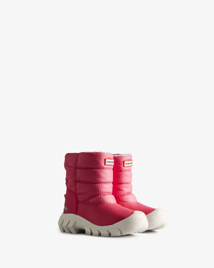 Botas De Nieve Con Aislamiento Hunter Para Niños Pequeños (18 Meses-6 Años) Rosa Brillante