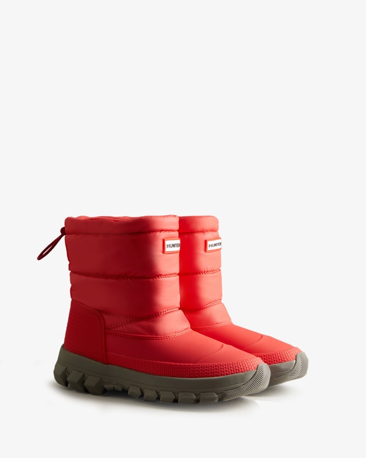 Botas De Nieve Cortas Con Aislamiento Para Mujer Hunter Red Chill