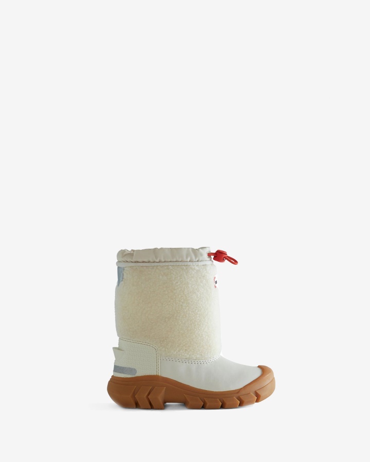 Botas De Nieve De Piel De Oveja Vegana Con Aislamiento Wanderer Para Niños Pequeños (18 Meses-6 Años) White Willow-rorbu Rust