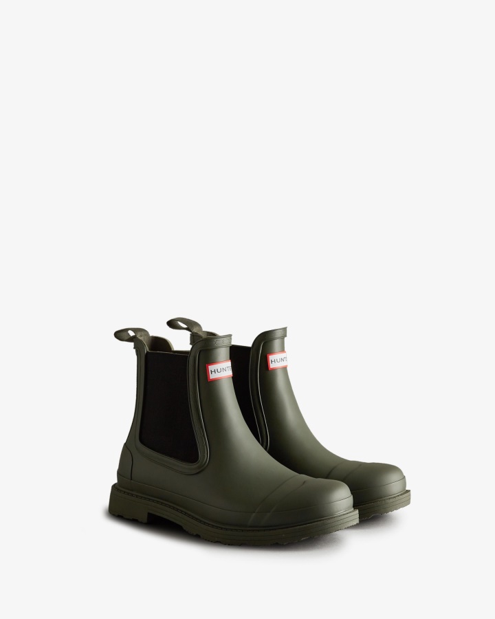 Botas Hunter Commando Chelsea Para Hombre En Verde Oliva Oscuro