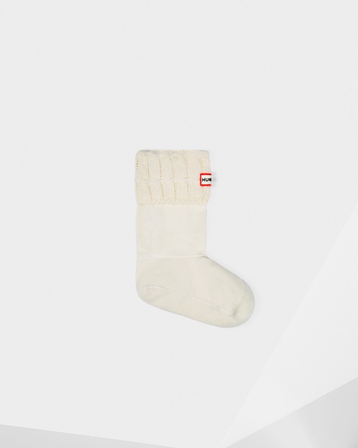 Calcetines De Bota Cortos Hunter Cable Knitted Cuff Hunter Blanco