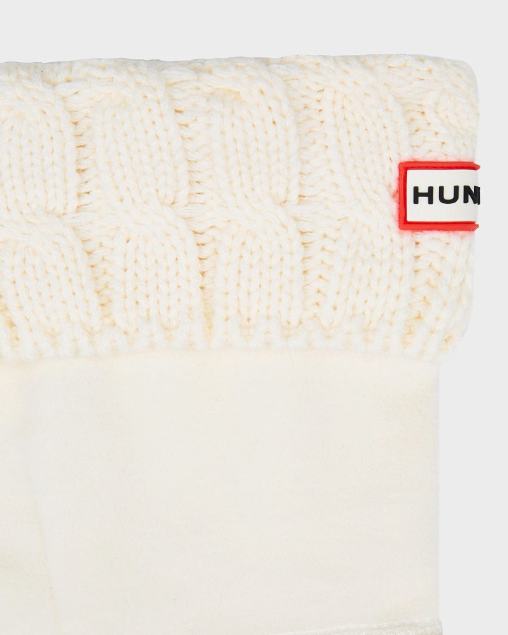 Calcetines De Bota Cortos Hunter Cable Knitted Cuff Hunter Blanco
