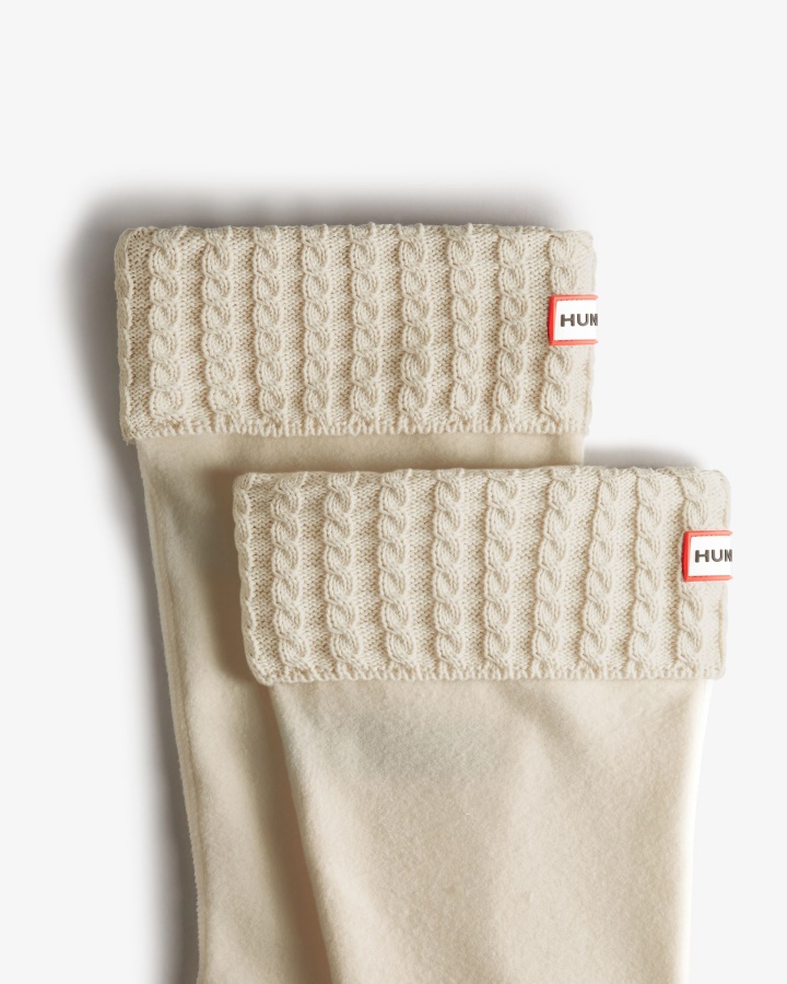 Calcetines Mini Reciclados Para Botas Altas De Punto Trenzado Con Puños De Ochos