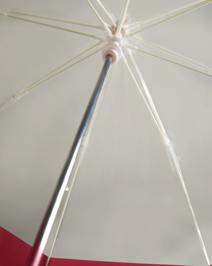 Cazador Niños Bigote Burbuja Paraguas Militar Rojo